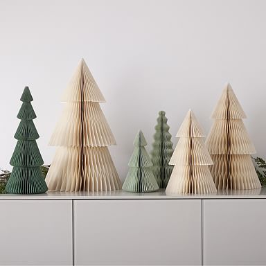 Neutral Accordion Paper Trees