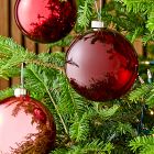 Large Tonal Red Ornaments (Set of 4)