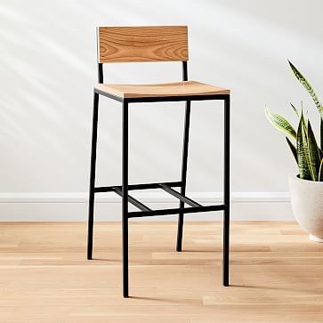 West elm 2025 leather stool