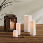 Indoor/Outdoor Flat Top Basic Candle - White