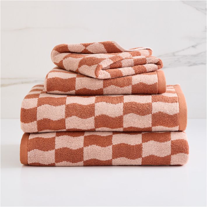 Wavy Blocks Towel Sets (2 bath 2 hand)