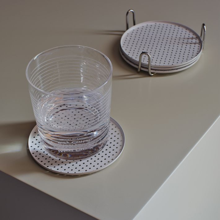 Billy Cotton Perforated Metal Coasters (Set of 4)