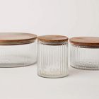 Fleck Fluted Glass Storage Jars (Set of 3)