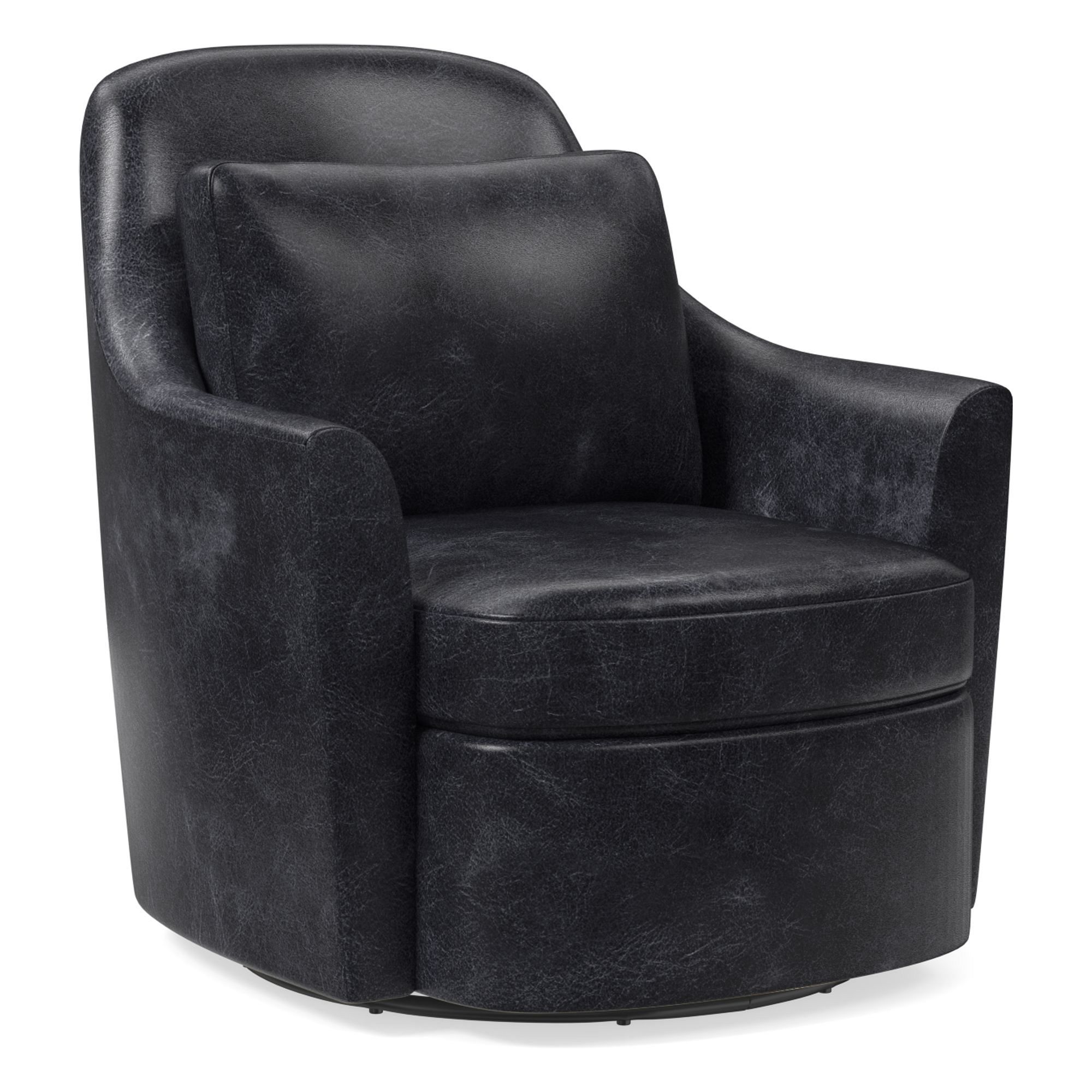 Dallas Leather Swivel Chair | West Elm