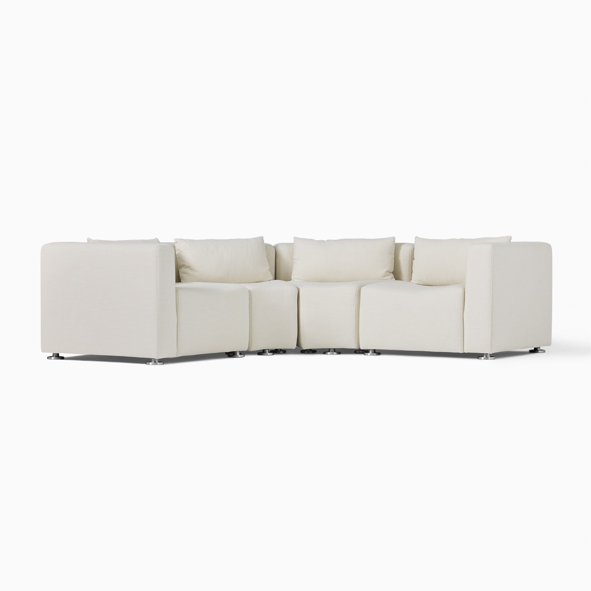 Billy Cotton Curved L-Shaped Sectional (71"–103") | West Elm