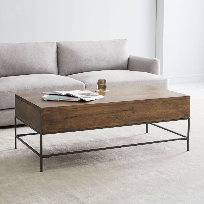 Industrial Storage Pop-Up Coffee Table (36&quot;&ndash;50&quot;)