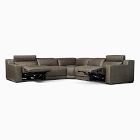 Dalton Motion Reclining Leather 5-Piece L-Shaped Sectional (127&quot;)
