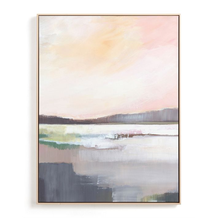 Sunrise in White Framed Wall Art by Minted for West Elm