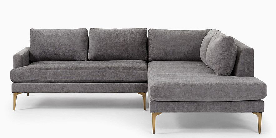 West elm on sale gray sectional