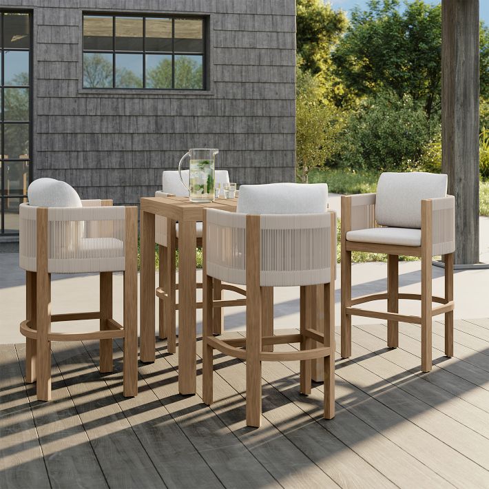 Outdoor wooden 2024 bar stools