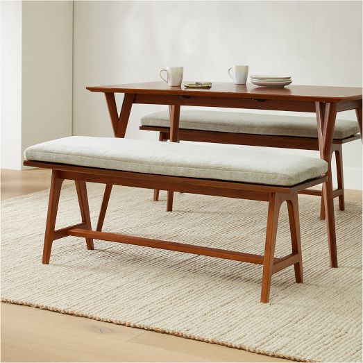 MidCentury AFrame Dining Bench Cushion (52") West Elm