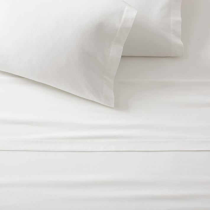 Organic Flannel Solid Sheet Set &amp; Pillowcases