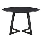 Sculptural Solid Wood Round Dining Table (47.5