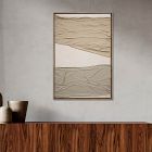 Wrapped Earth Tones Dimensional Framed Canvas Wall Art