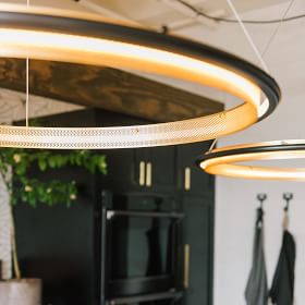 Perforated Single LED Chandelier 35