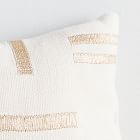 Embroidered Metallic Blocks Oversized Lumbar Pillow Cover
