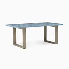 Glazed Ceramic Outdoor Dining Table - Wood