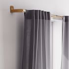 Sheer European Flax Linen Curtain - Iron Gate