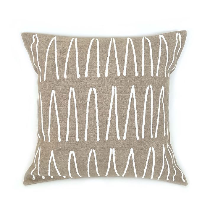 Sadza Batik Lines Pillow Cover - Taupe