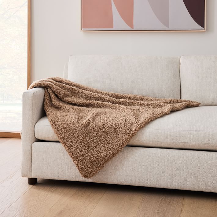 Faux outlet shearling throw