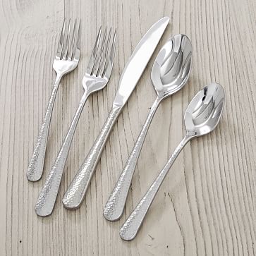 Keene Hammer handle Mirrored Flatware Sets West Elm