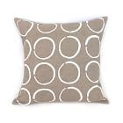 Sadza Batik Circles Pillow Cover - Taupe