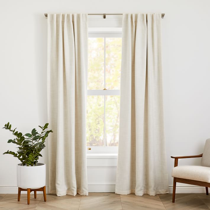 Crossweave Curtain - Stone White