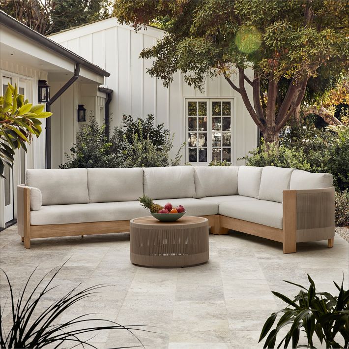 Porto Outdoor 4-Piece L-Shaped Sectional (129)