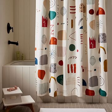 Organic Modern Mix Shower Curtain