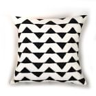 Tonga Pillow Cover - Black Triangle