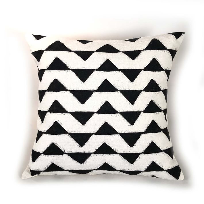 Tonga Pillow Cover - Black Triangle
