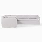 Marin Skirted Slipcover 3-Piece L-Shaped Sectional (114&quot;)