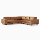 Axel Motion Reclining Leather 5-Piece Sectional (119&quot;)