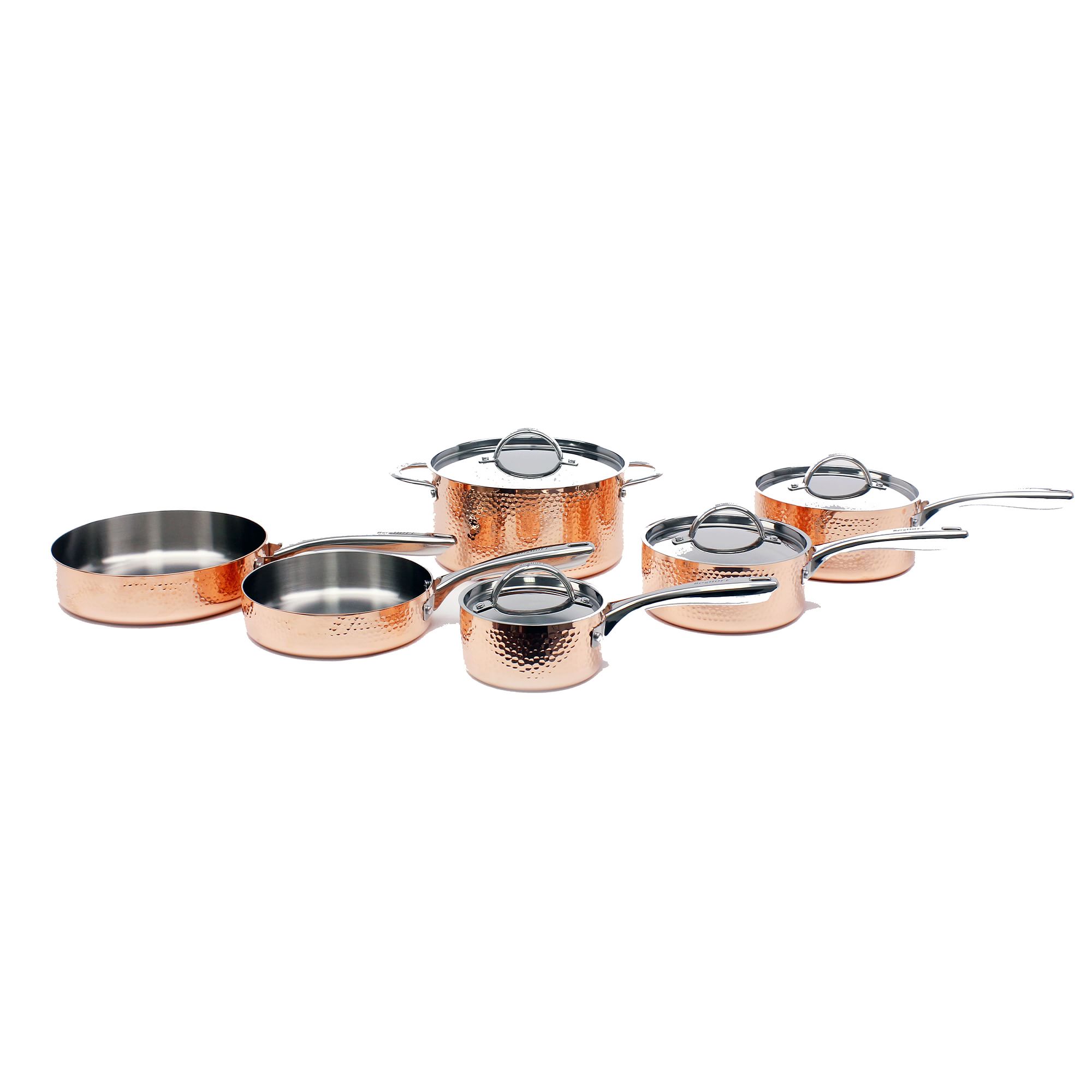 BergHOFF 10-Piece Hammered Copper Cookware Set | West Elm