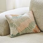 Embroidered Wavy Lines Pillow Cover