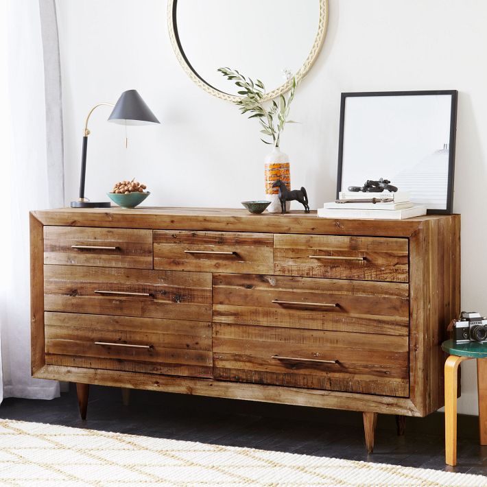Alexa Reclaimed Wood 7-Drawer Dresser (70&quot;)