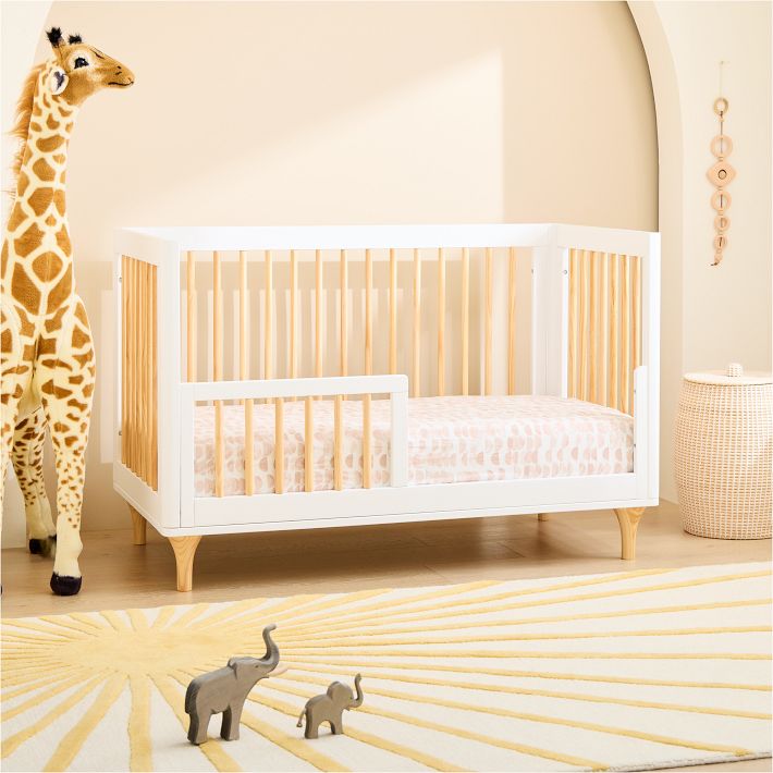 Babyletto Lolly 3-in-1 Crib with Toddler Bed Conversion Kit (White/Natural)  IN-STOCK