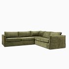 Harris Skirted Slipcover 3-Piece L-Shaped Sectional (105&quot;)