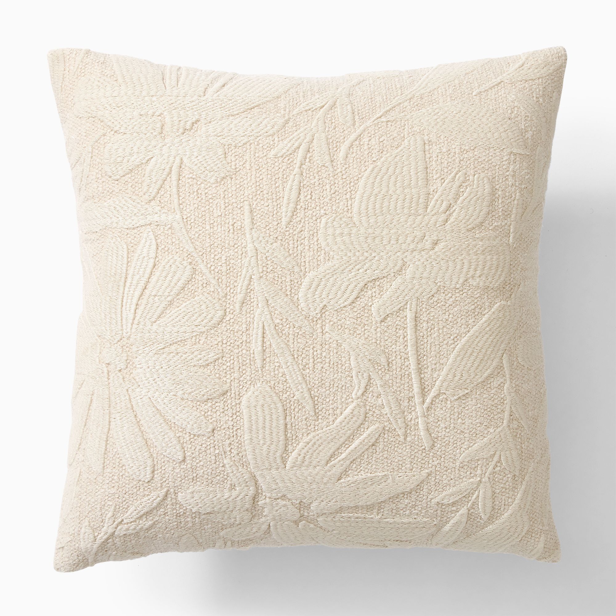 Textural Floral Pillow Cover | West Elm