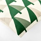 Crewel Colorblock Trees Pillow Cover