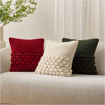 Chunky Bobble Knit Pillow Cover | West Elm