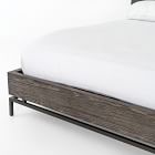 Washed Oak &amp; Iron Bed