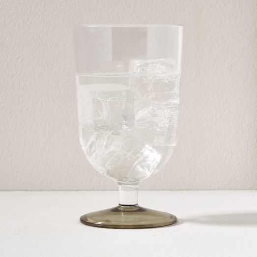 Footed Acrylic Drinking Glasses West Elm