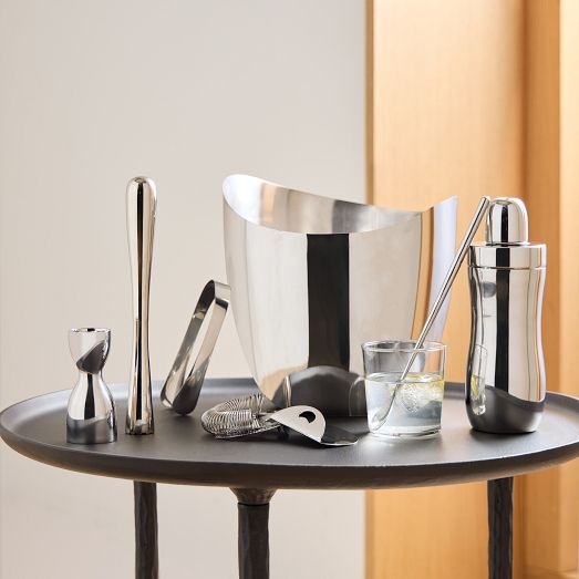 Open Box Organic Stainless Steel Barware Collection West Elm