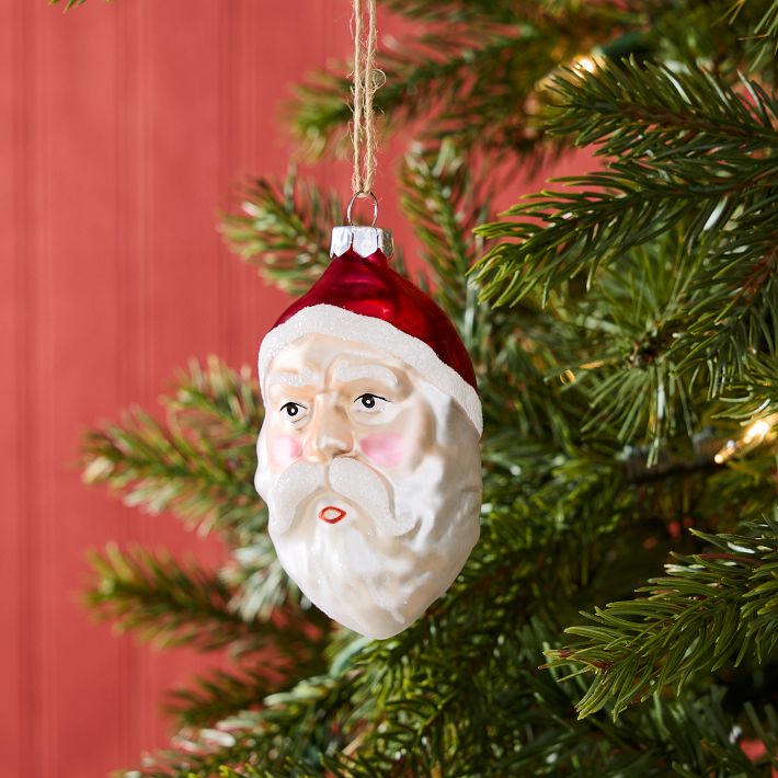 Santa Head Ornament | West Elm