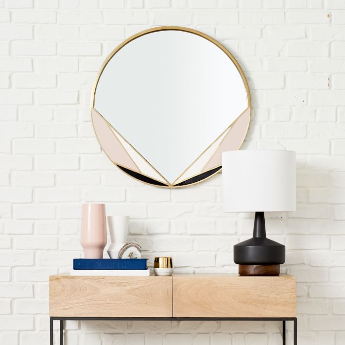 Deco Brass Wall Mirror