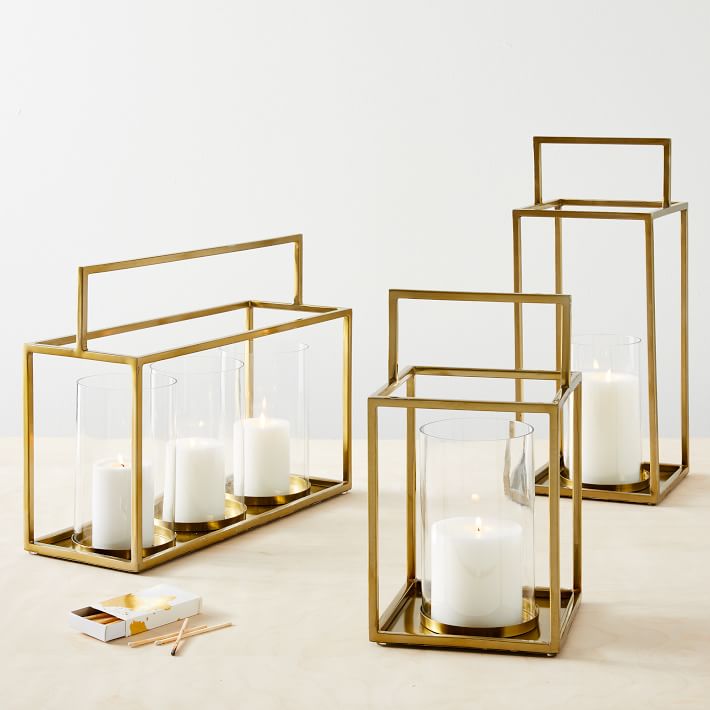 Framed Brass Metal Lanterns
