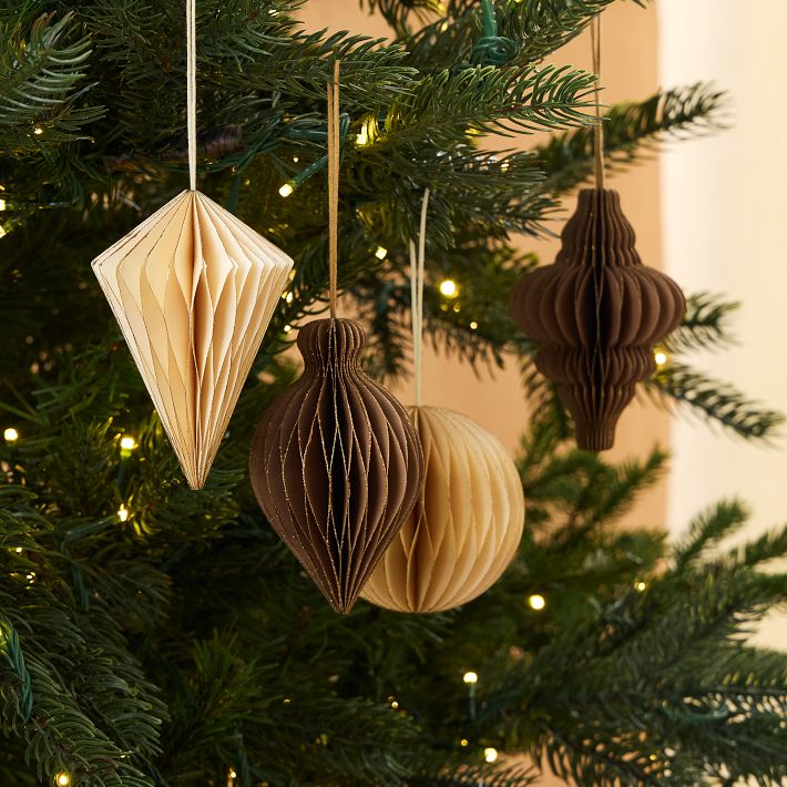 Pure Paper Shape Ornaments (Set of 4)