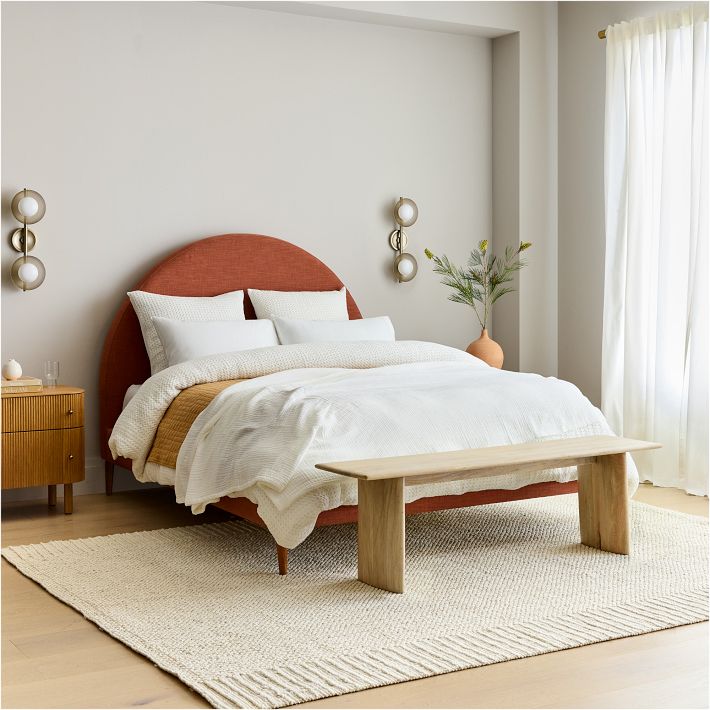 West elm store headboard wood