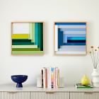 Colorblock Lacquer Square Dimensional Wall Art by Margo Selby